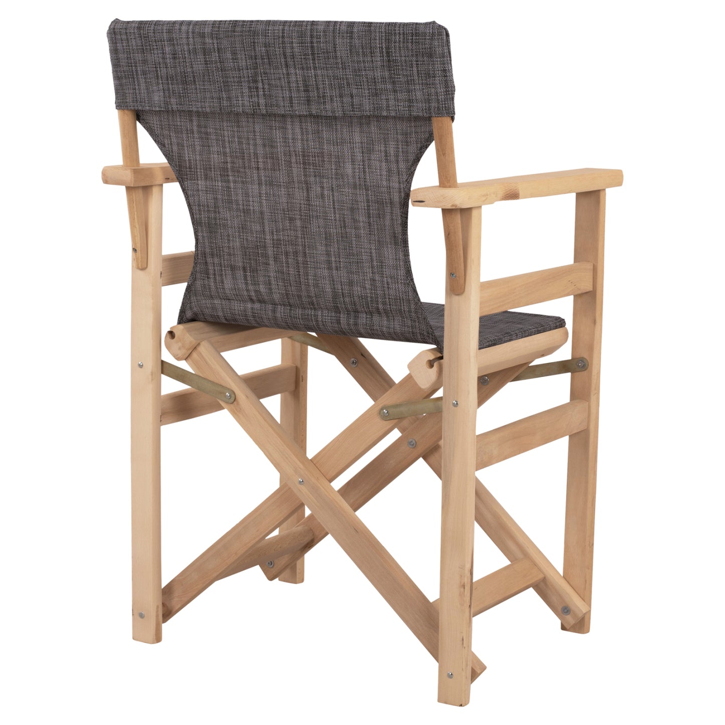 Director's Chair Limnos Natural Impregnation With Grey Textline Hm10543.10 57x54x88.5 Cm.