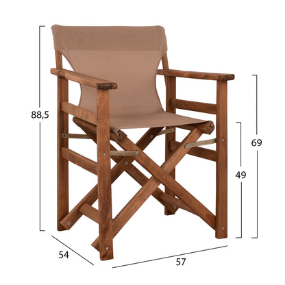 Director's Chair Limnos Walnut With Textline Mocha Hm10368.04
