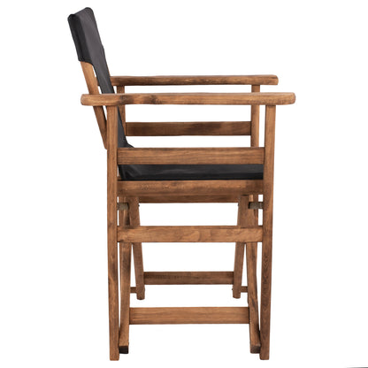 Director's Chair Limnos Walnut With Textline Black Hm10368.05