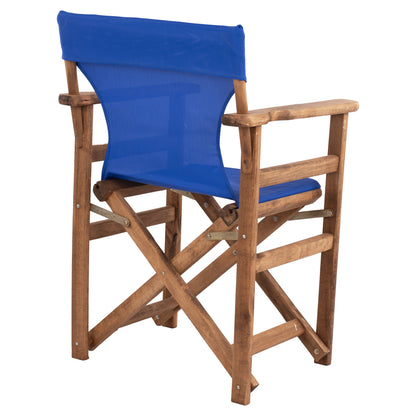 Director's Chair Limnos Walnut With Textline Blue Hm10368.01
