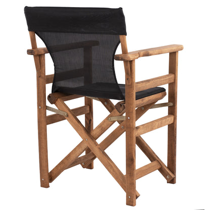 Director's Chair Limnos Walnut With Textline Black Hm10368.05