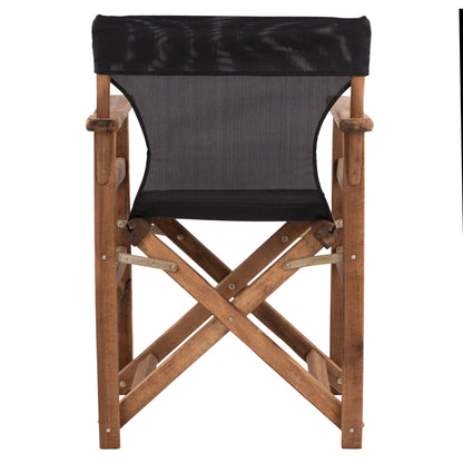 Director's Chair Limnos Walnut With Textline Black Hm10368.05