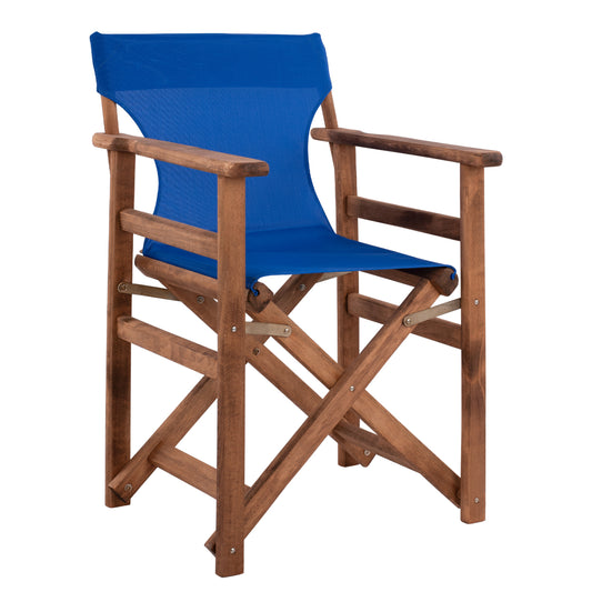 Director's Chair Limnos Walnut With Textline Blue Hm10368.01