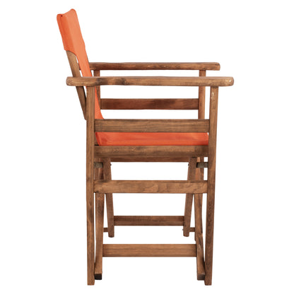 Director's Chair Limnos Walnut With Textline Orange Hm10368.02