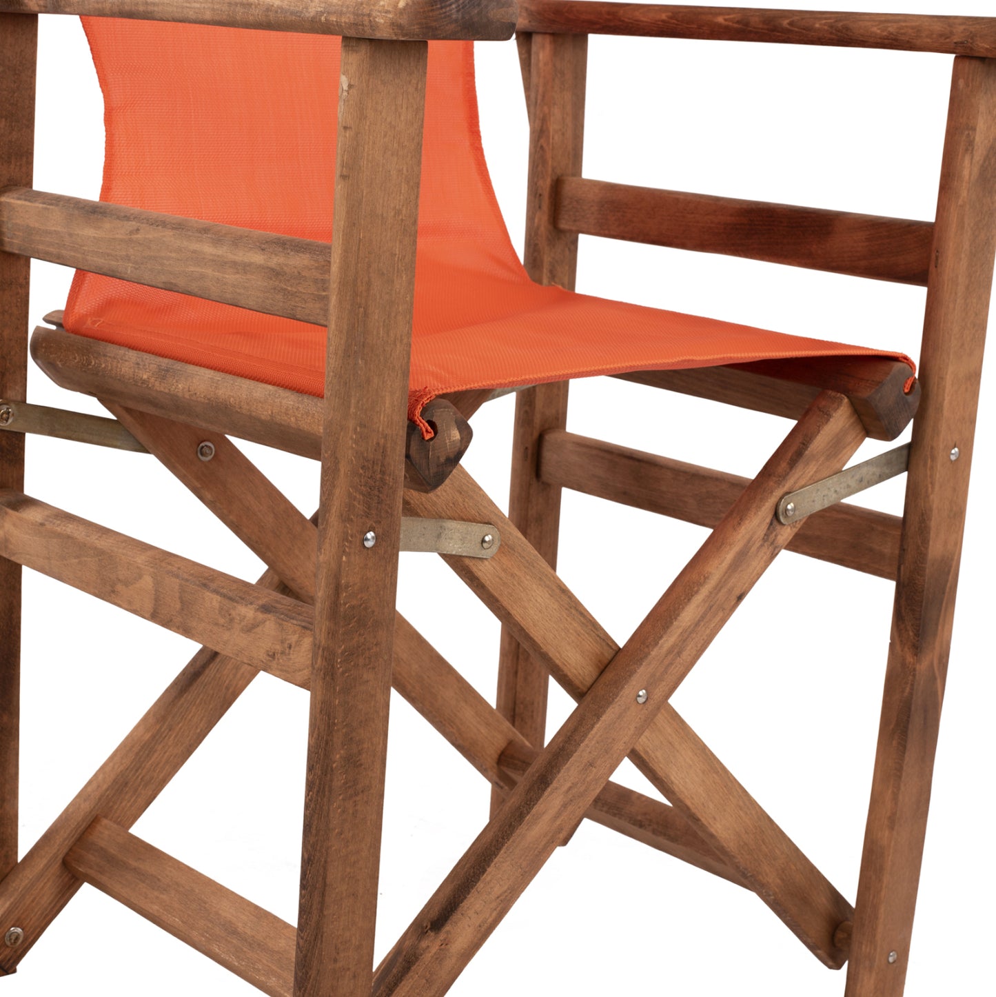 Director's Chair Limnos Walnut With Textline Orange Hm10368.02