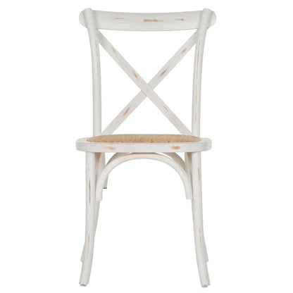 Chair Owen Stackable Wooden From Beech Wood White Wash Color With Crossed Back Hm8575.04 45x55,5x90 Cm