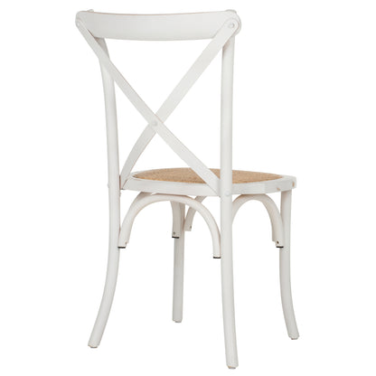 Chair Owen Stackable Wooden From Beech Wood White Wash Color With Crossed Back Hm8575.04 45x55,5x90 Cm
