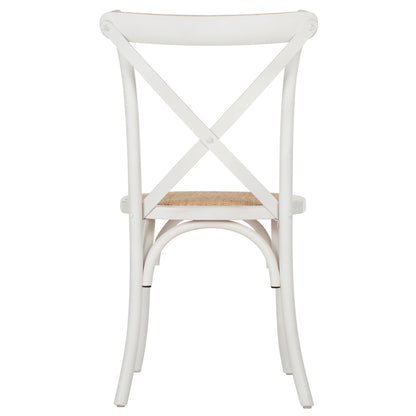 Chair Owen Stackable Wooden From Beech Wood White Wash Color With Crossed Back Hm8575.04 45x55,5x90 Cm