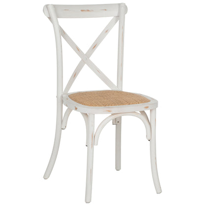 Chair Owen Stackable Wooden From Beech Wood White Wash Color With Crossed Back Hm8575.04 45x55,5x90 Cm