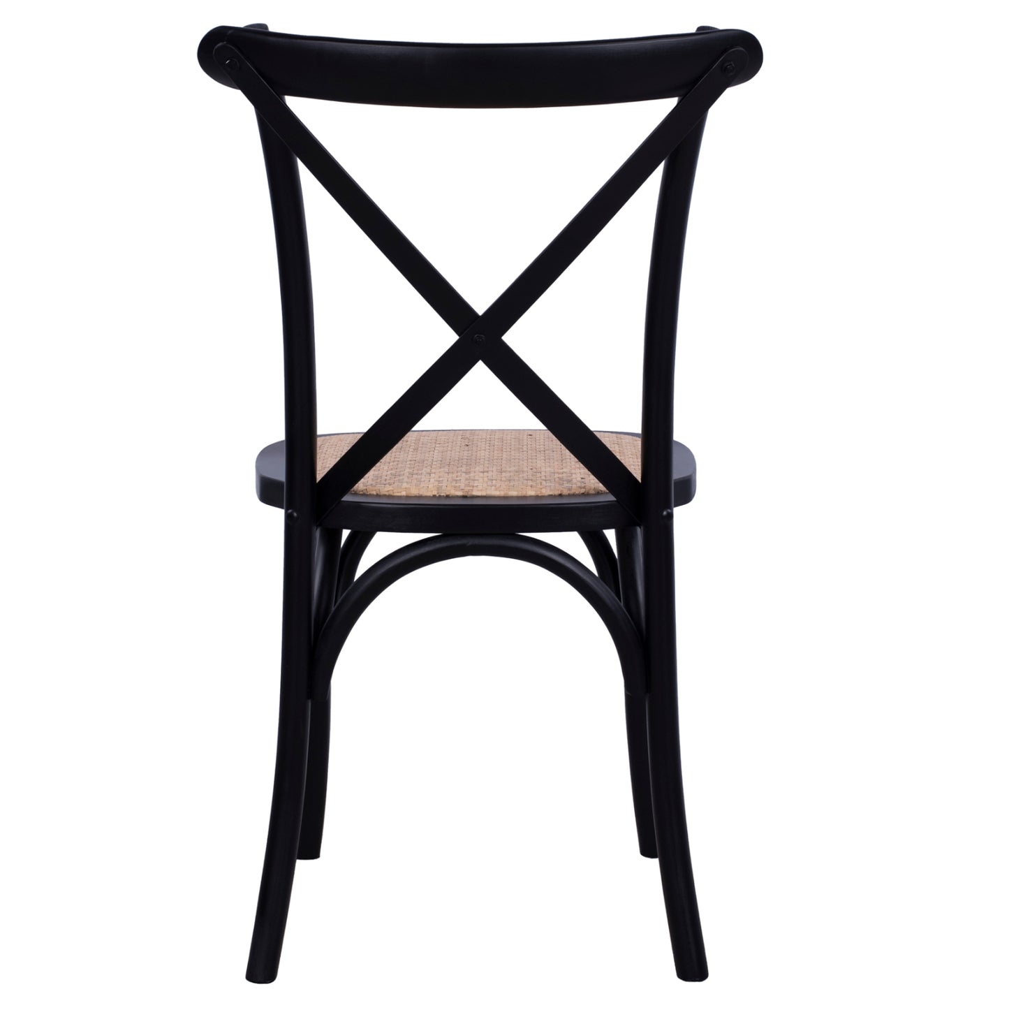 Chair Owen Stackable Beech Wood Black Matte With Crossed Back Hm8575.02 45x55,5x90 Cm