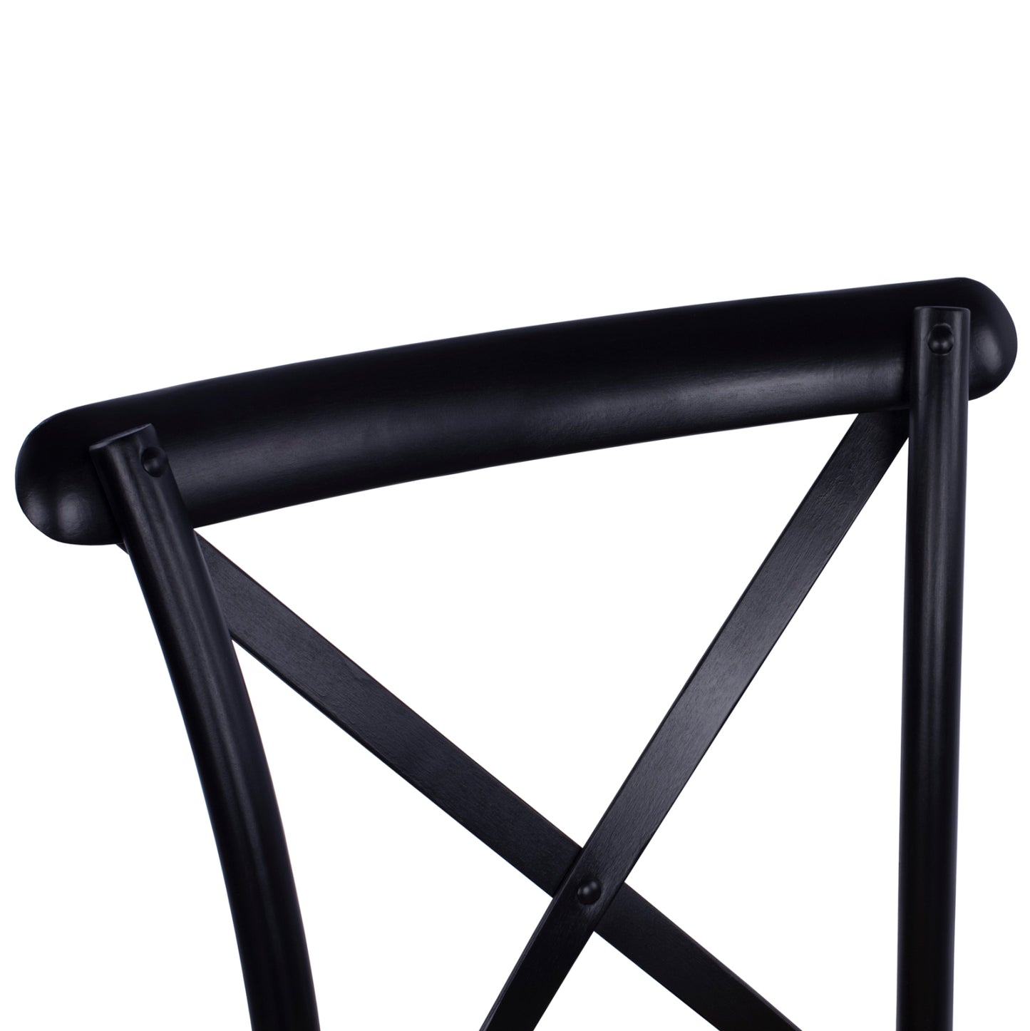 Chair Owen Stackable Beech Wood Black Matte With Crossed Back Hm8575.02 45x55,5x90 Cm
