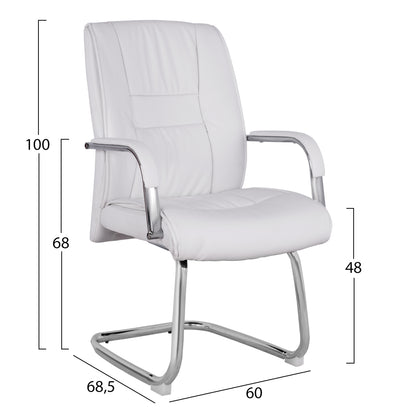 Conference Chair Hm1107.02 White Color 58x72x98cm