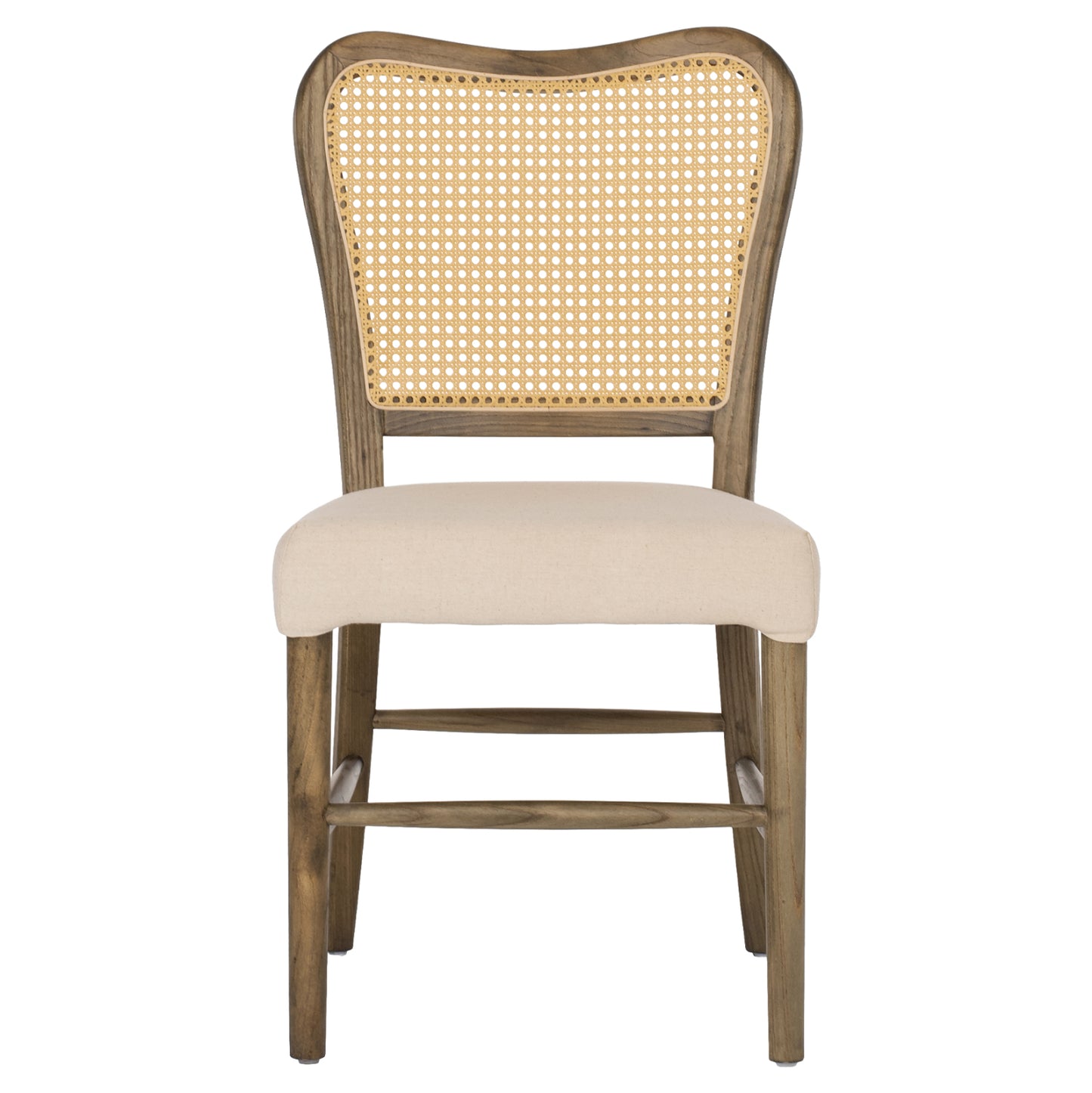 Chair Toon Wood Rattan Back Fabric Seat Hm9406.04 47x52x91.5hcm.