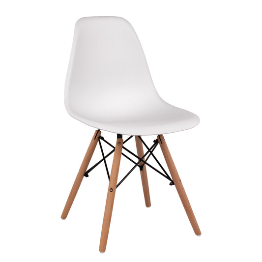 Dining Chair 2pcs Twist Hm8460.21 White Pp--beech Wood 46x50x82hcm.
