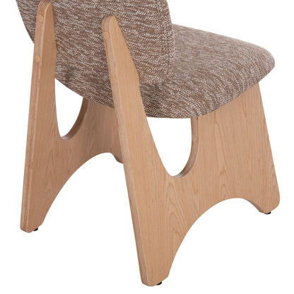 Dining Chair Bellisi Hm18248.01 Brown Fabric-plywood In Oak Color 53x56x78hcm.