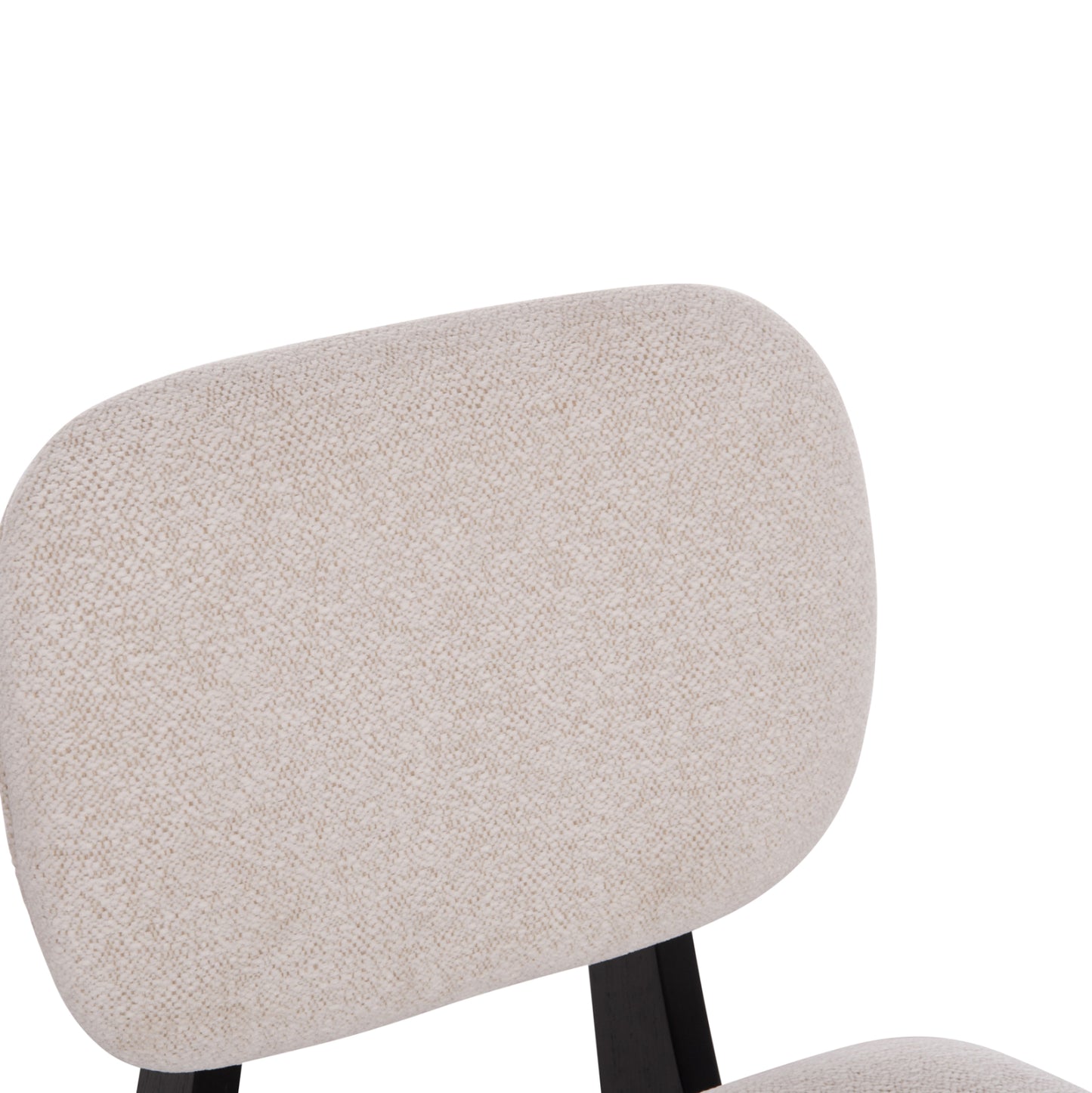 Dining Chair Bellisi Hm18248.02 Fabric In Cream White-plywood In Black 53x56x78hcm.
