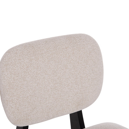 Dining Chair Bellisi Hm18248.02 Fabric In Cream White-plywood In Black 53x56x78hcm.