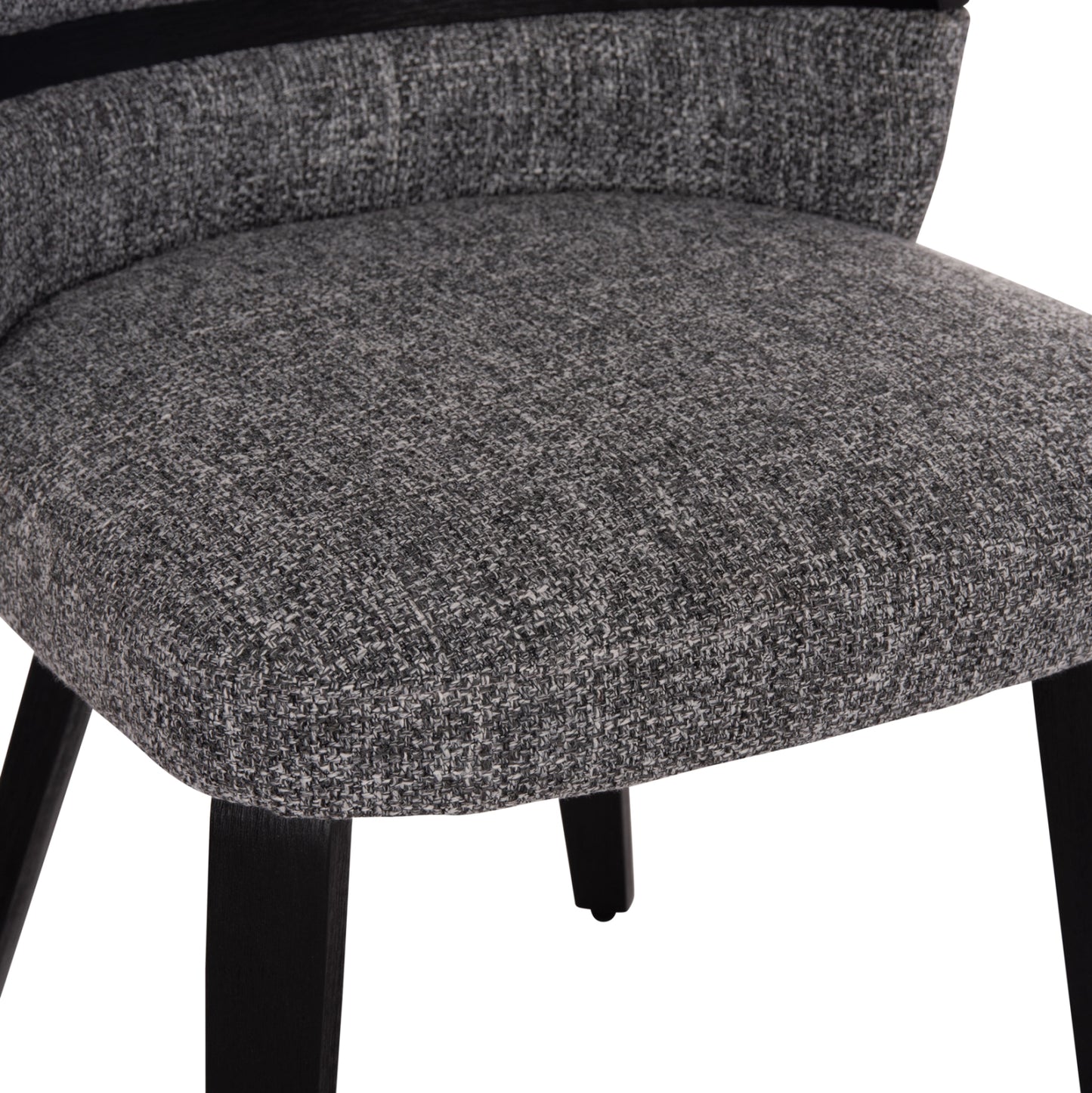 Dining Chair Dekker Hm18249.02 Plywood In Black--fabric In Grey 50x60x80hcm.