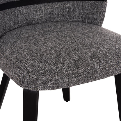 Dining Chair Dekker Hm18249.02 Plywood In Black--fabric In Grey 50x60x80hcm.