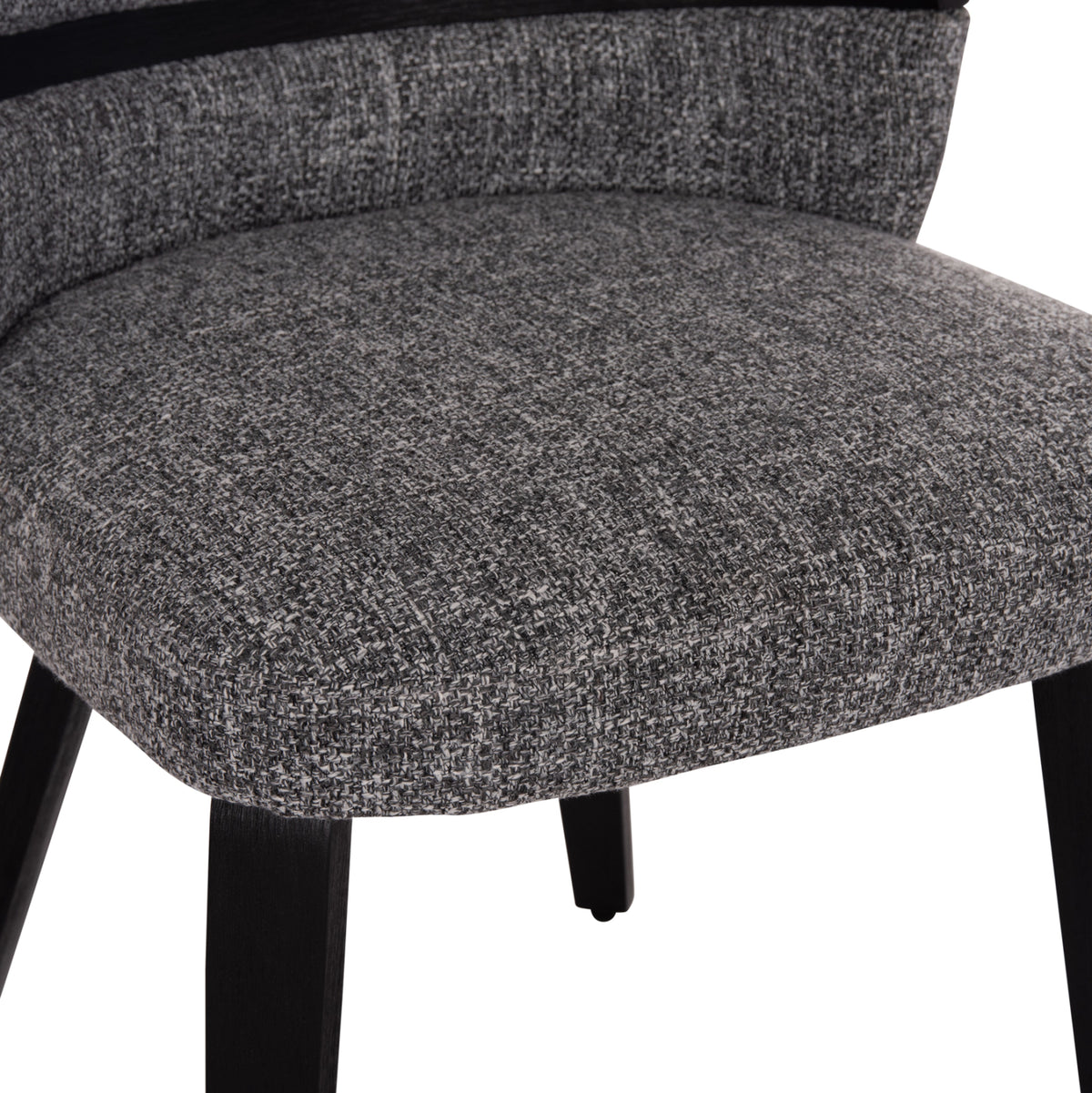Dining Chair Dekker Hm18249.02 Plywood In Black--fabric In Grey 50x60x80hcm.