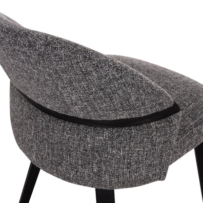 Dining Chair Dekker Hm18249.02 Plywood In Black--fabric In Grey 50x60x80hcm.