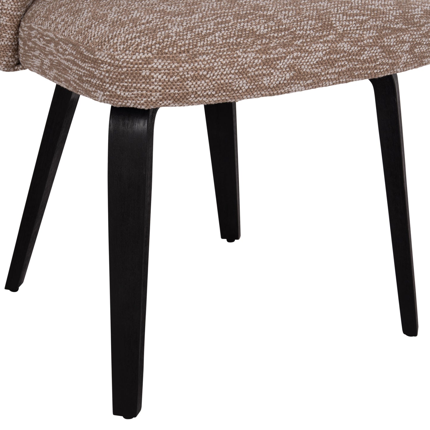 Dining Chair Dekker Hm18249.03 Plywood In Black--fabric In Brown 50x60x80hcm.