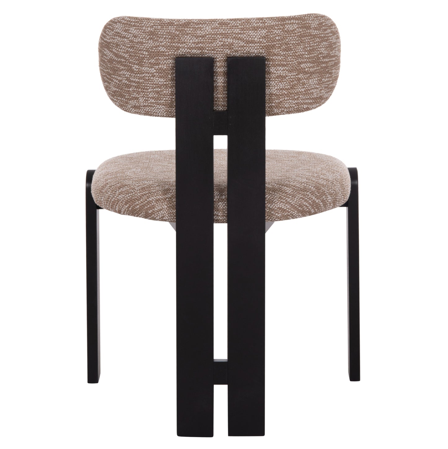 Dining Chair Karvo Hm18252.03 Fabric In Brown--wood In Black 57x50x78.5hcm.