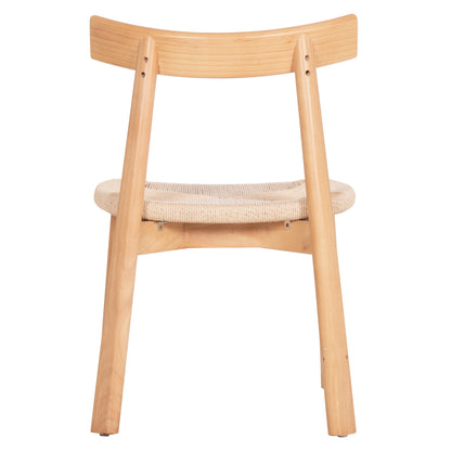 Dining Chair Osorio Hm18335.01 Rubberwood & Rope In Natural (beech) Color 51x55x74hcm.