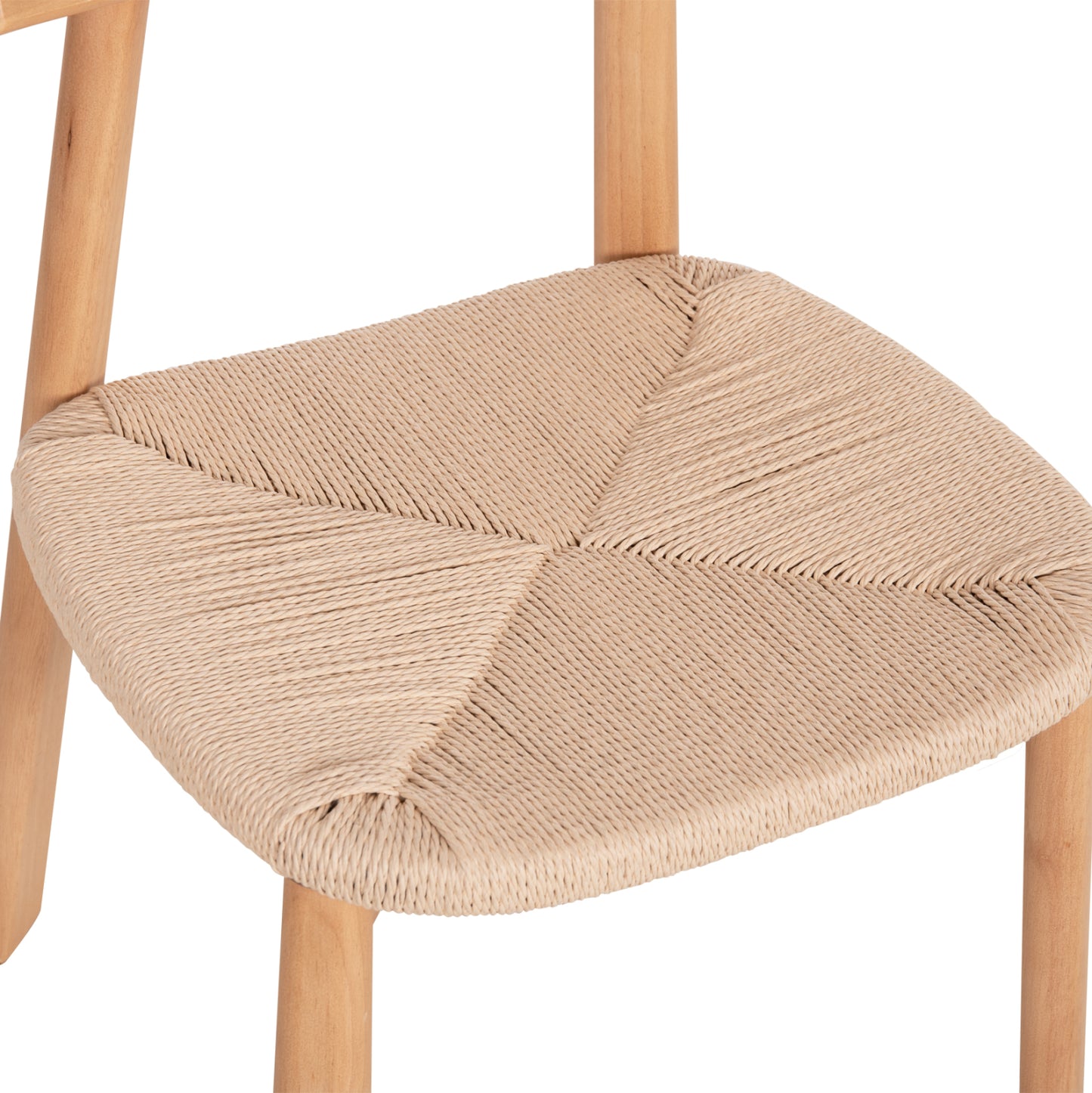 Dining Chair Osorio Hm18335.01 Rubberwood & Rope In Natural (beech) Color 51x55x74hcm.
