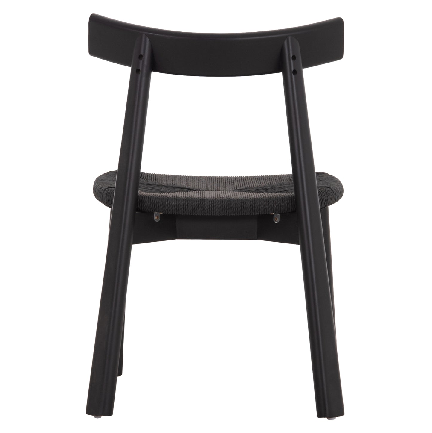 Dining Chair Osorio Hm18335.02 Rubberwood & Rope In Black 51x55x74hcm.