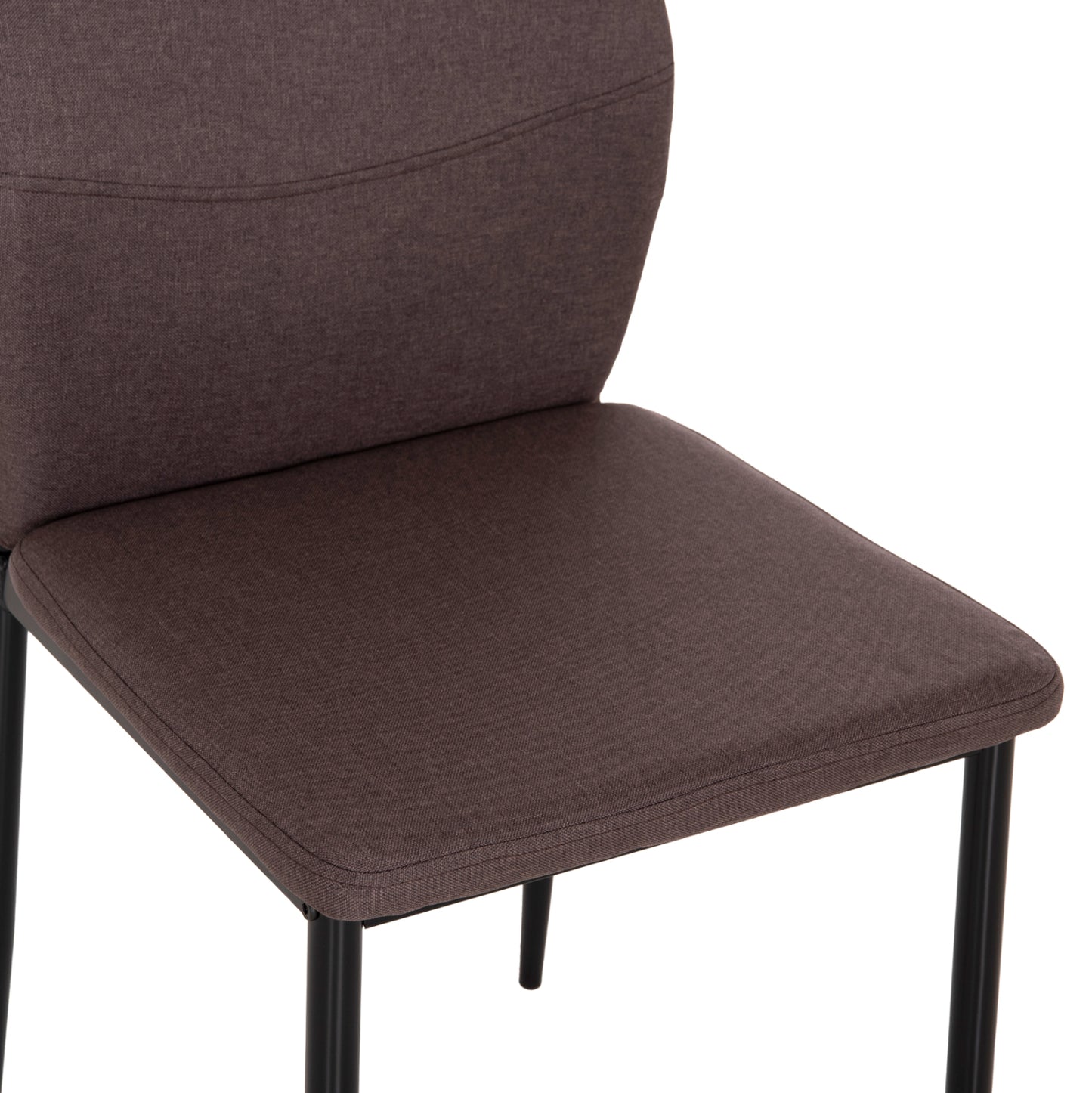 Dining Chair Diaz Hm18346.03 Brown Fabric-metal Legs In Black 43x52x87hcm.