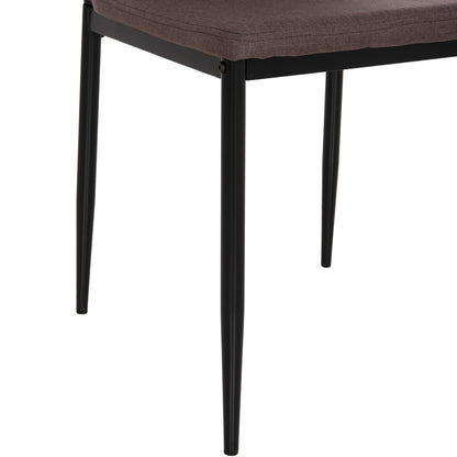Dining Chair Diaz Hm18346.03 Brown Fabric-metal Legs In Black 43x52x87hcm.