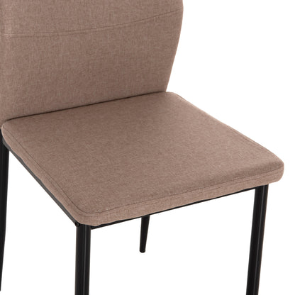 Dining Chair Diaz Hm18346.04 Beige Fabric-metal Legs In Black 43x52x87hcm.