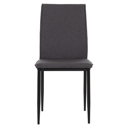 Dining Chair Perky Hm18347.01 Grey Fabric-metal Legs In Black 44x60x87h Cm.