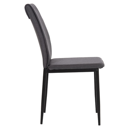 Dining Chair Perky Hm18347.01 Grey Fabric-metal Legs In Black 44x60x87h Cm.