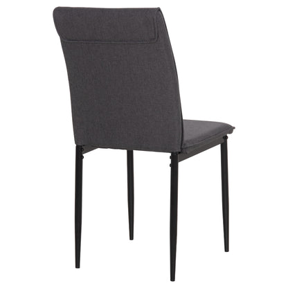 Dining Chair Perky Hm18347.01 Grey Fabric-metal Legs In Black 44x60x87h Cm.