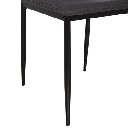 Dining Chair Perky Hm18347.01 Grey Fabric-metal Legs In Black 44x60x87h Cm.