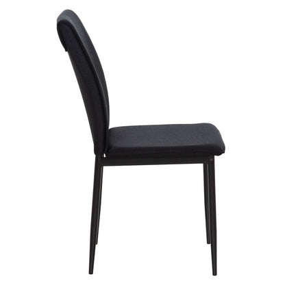 Dining Chair Perky Hm18347.02 Black Fabric & Metal Legs 44x60x87hcm.