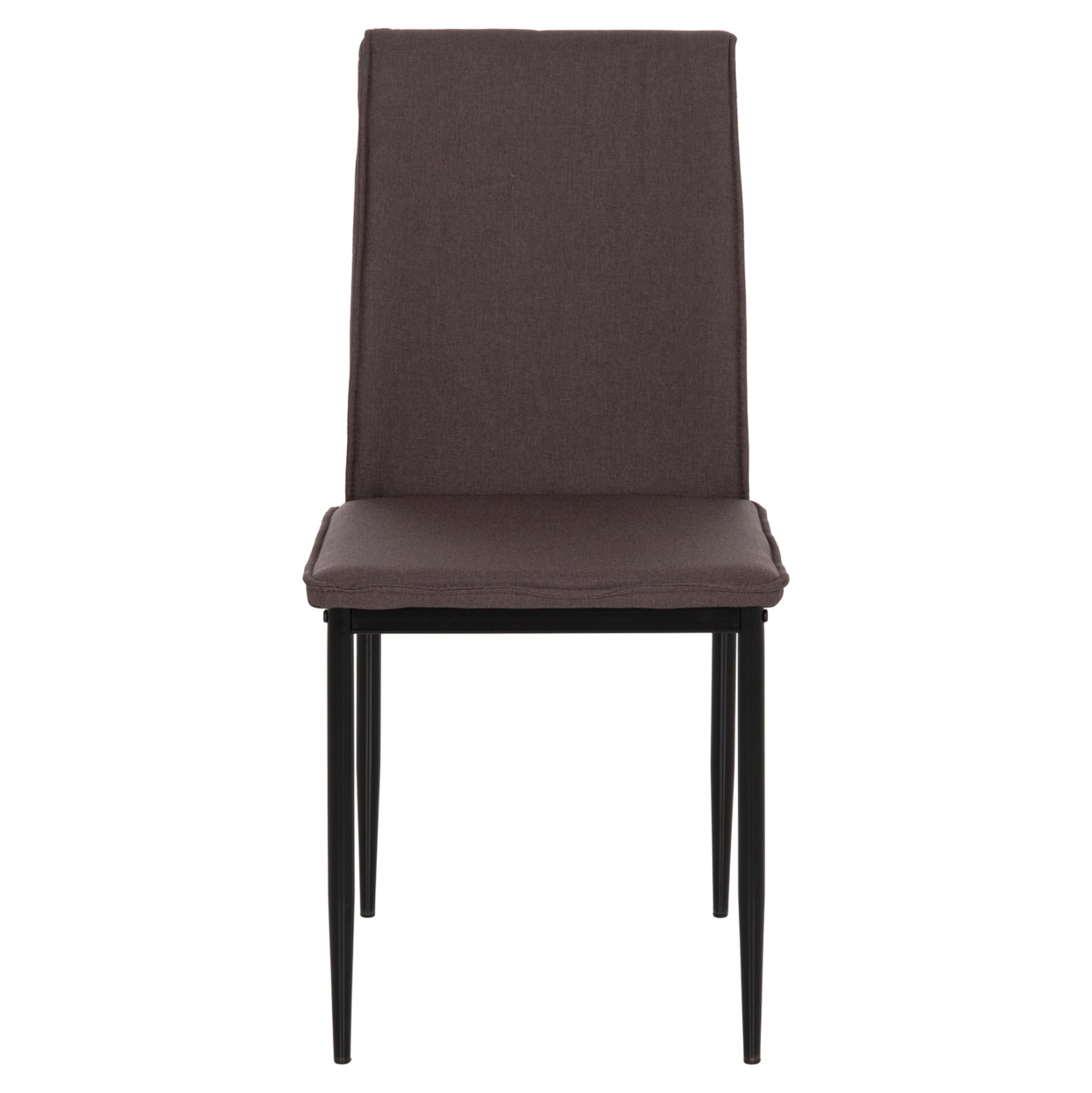 Dining Chair Perky Hm18347.03 Brown Fabric-metal Legs In Black 44x60x87hcm.