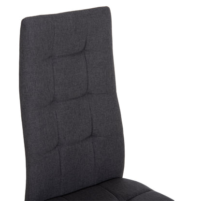 Dining Chair Doter Hm18405.20 Grey Fabric--metal Legs Black 40x50x95hcm
