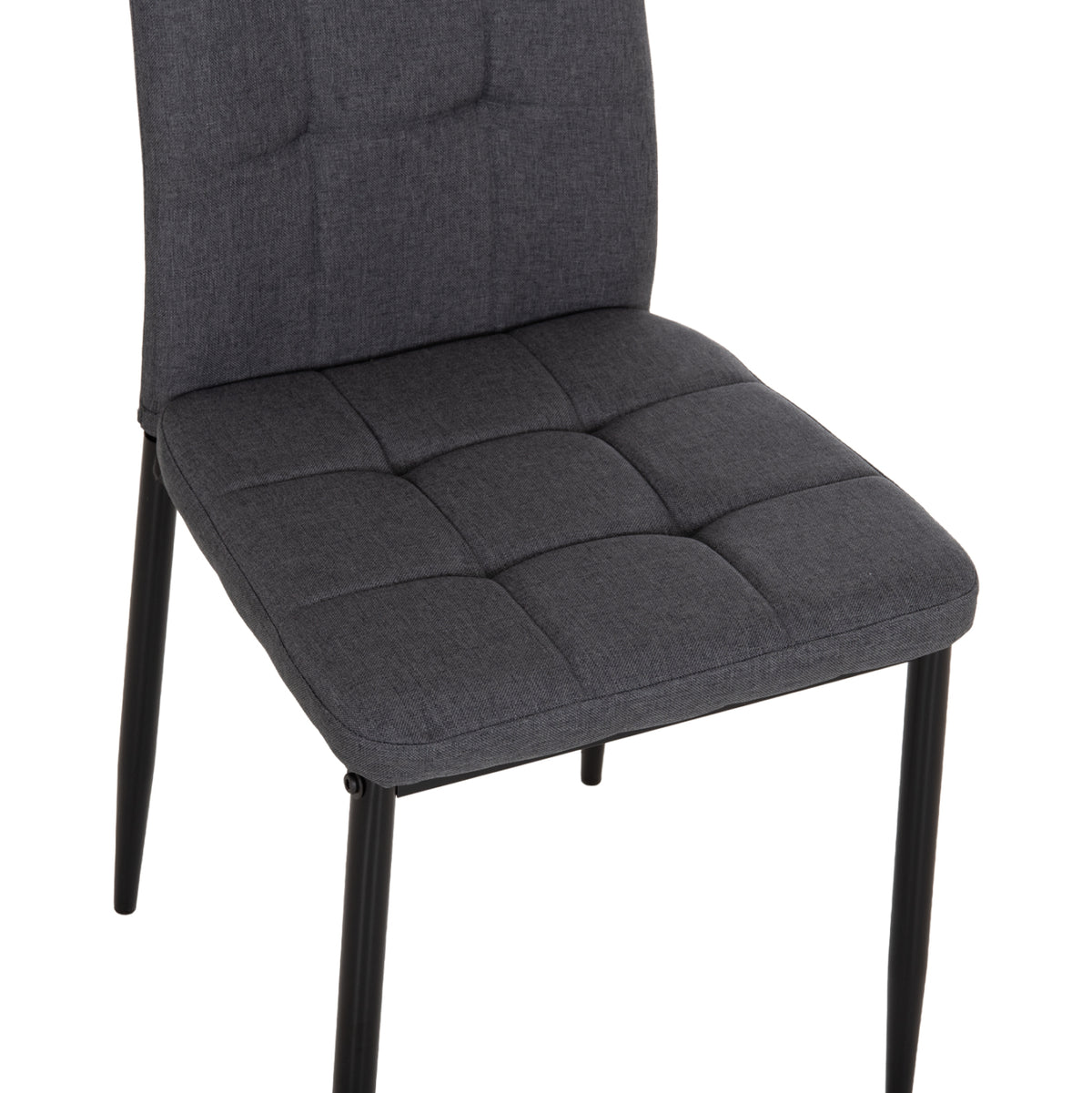 Dining Chair Doter Hm18405.20 Grey Fabric--metal Legs Black 40x50x95hcm