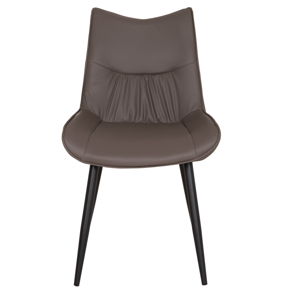 Dining Chair Eisen Hm18422.01 Grey Pu (fango)--metal Legs In Black 54x58x89hcm.