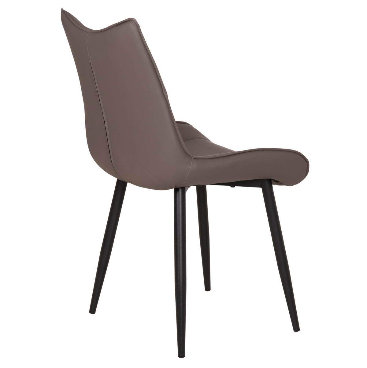 Dining Chair Eisen Hm18422.01 Grey Pu (fango)--metal Legs In Black 54x58x89hcm.