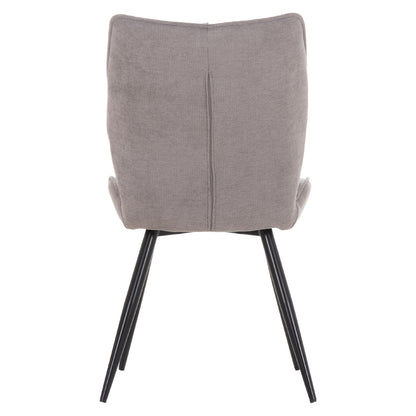 Dining Chair Gaff Hm18425.01 Light Grey Fabric-metal Black Legs 49x63x90hcm.