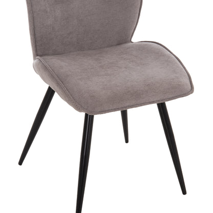 Dining Chair Gaff Hm18425.01 Light Grey Fabric-metal Black Legs 49x63x90hcm.