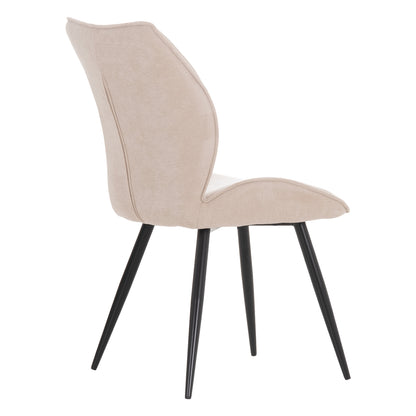 Dining Chair Gaff Hm18425.02 Beige Fabric-metal Black Legs 49x63x90hcm.