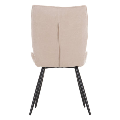 Dining Chair Gaff Hm18425.02 Beige Fabric-metal Black Legs 49x63x90hcm.