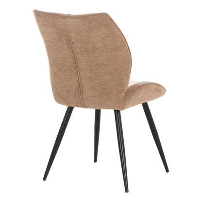 Dining Chair Gaff Hm18425.03 Taupe Fabric-metal Black Legs 49x63x90hcm.