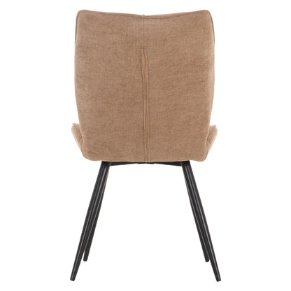 Dining Chair Gaff Hm18425.03 Taupe Fabric-metal Black Legs 49x63x90hcm.