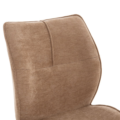 Dining Chair Gaff Hm18425.03 Taupe Fabric-metal Black Legs 49x63x90hcm.